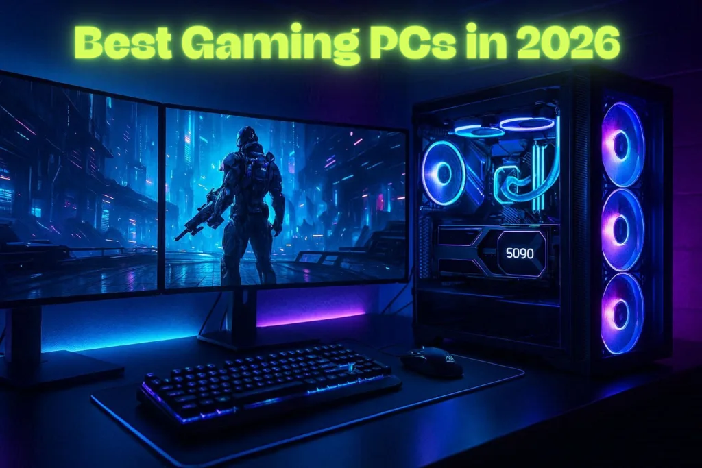 Best gaming PCs setup with RTX gaming desktop and RGB lighting in 2026