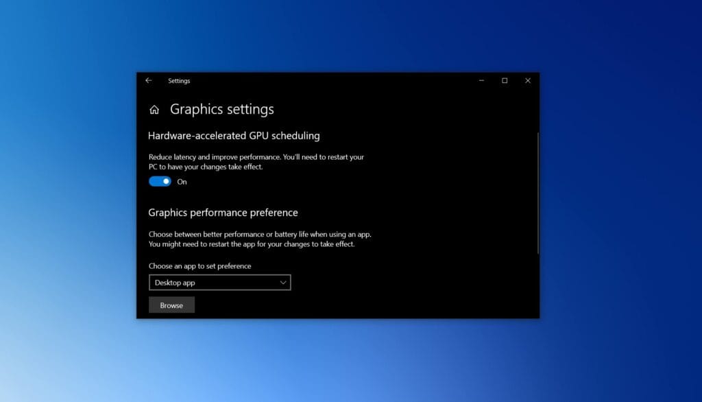Hardware Accelerated GPU scheduling