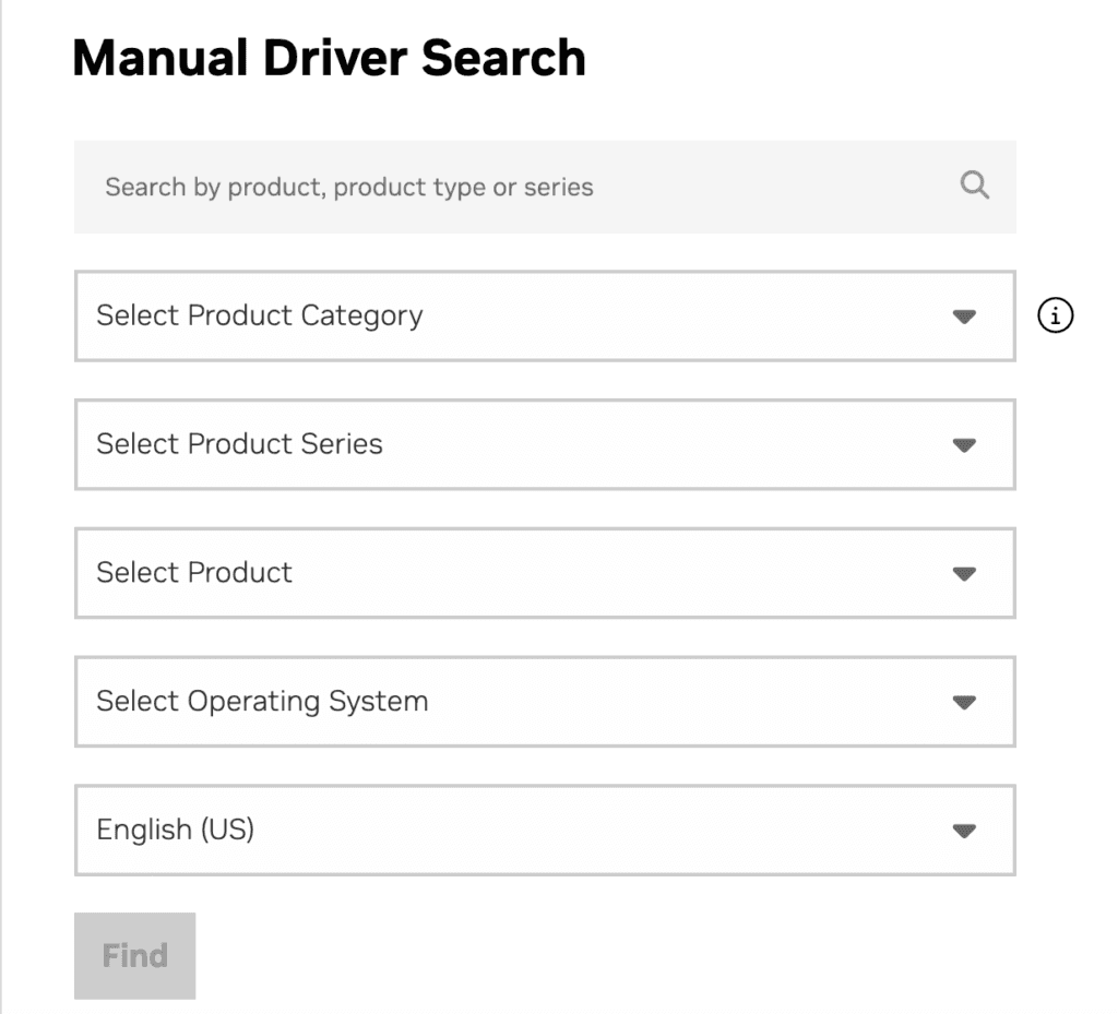 Nvidia manual driver search for optimize my pc for gaming