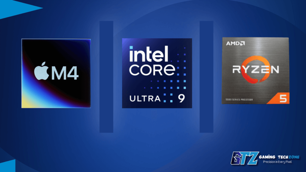 Intel, Apple M4 And Amd Ryzen chip