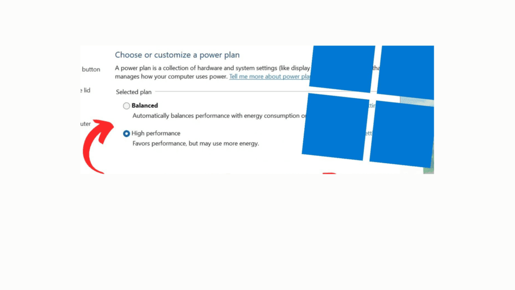 changing power option to high