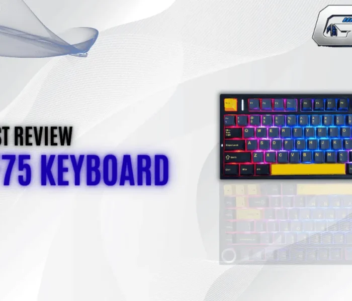 My hands-on Aula F75 keyboard review featuring the black and yellow RGB mechanical keyboard with a compact 75% layout.