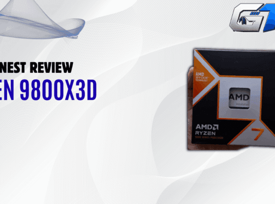 My AMD Ryzen 7 9800X3D processor retail box featured in my hands-on gaming CPU review for Gaming Tech Zone