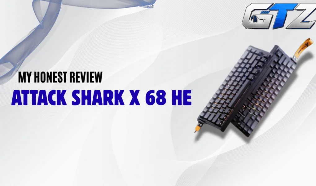 Featured image for my hands-on Attack Shark X68 HE review after three months of gaming on my brother's keyboard