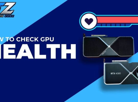 Gaming GPU health check guide featuring an RTX 4080 graphics card and GPU monitoring theme