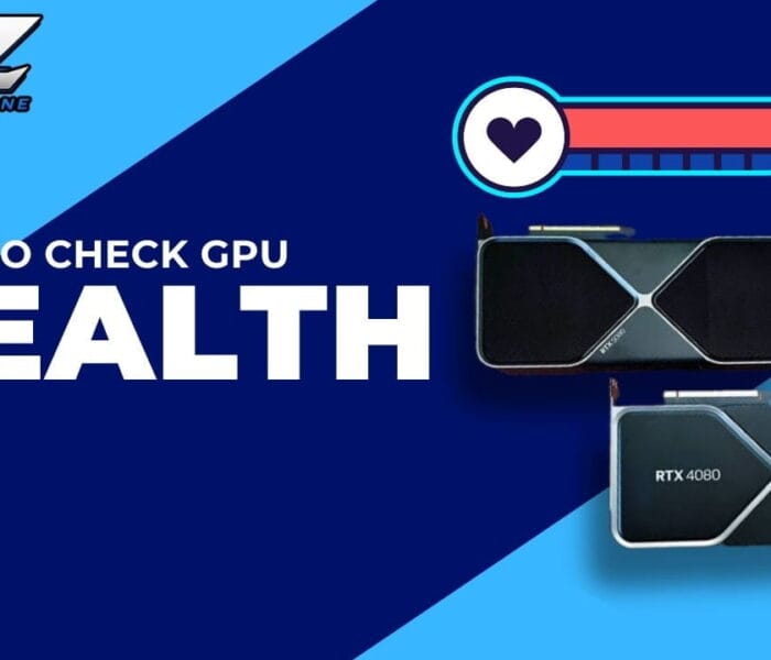 Gaming GPU health check guide featuring an RTX 4080 graphics card and GPU monitoring theme