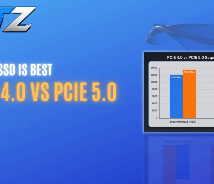 Comparison chart showing PCIe 4.0 and PCIe 5.0 SSD sequential read and write speeds used in my gaming PC comparison for gaming performance.