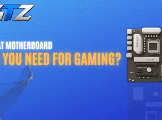 Beginner-friendly gaming motherboard illustration explaining how to choose the right motherboard for a custom PC build