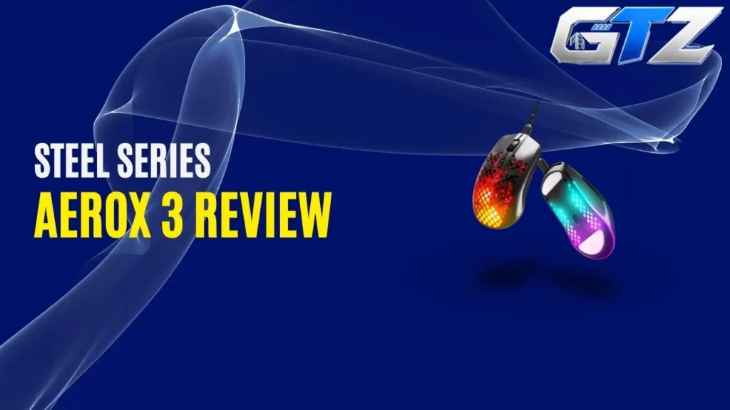 SteelSeries Aerox 3 lightweight gaming mouse with honeycomb design and RGB lighting