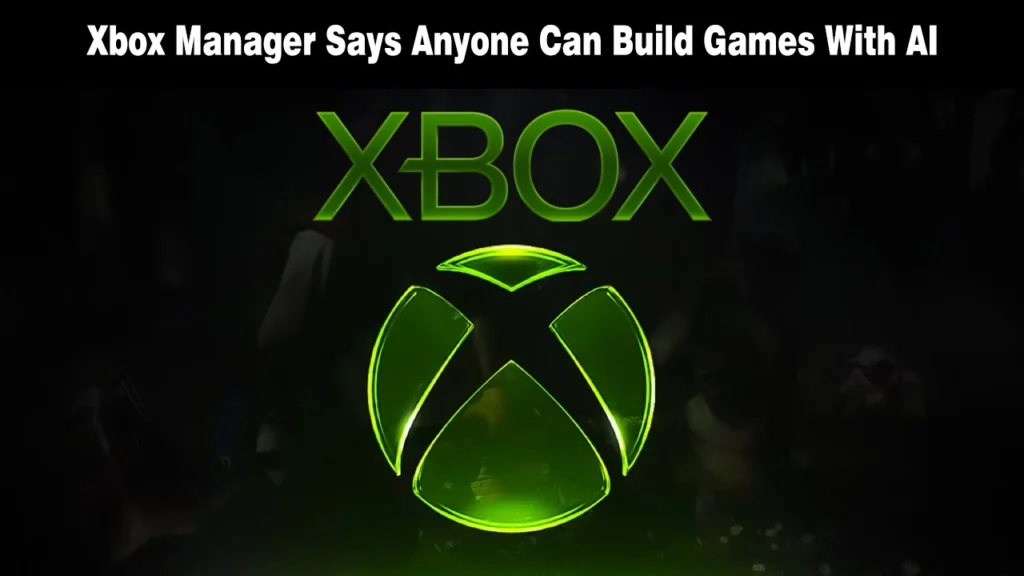 An Xbox Manager Says Anyone Can Build a Game in 3 Hours Glowing green Xbox logo centered on a dark background.