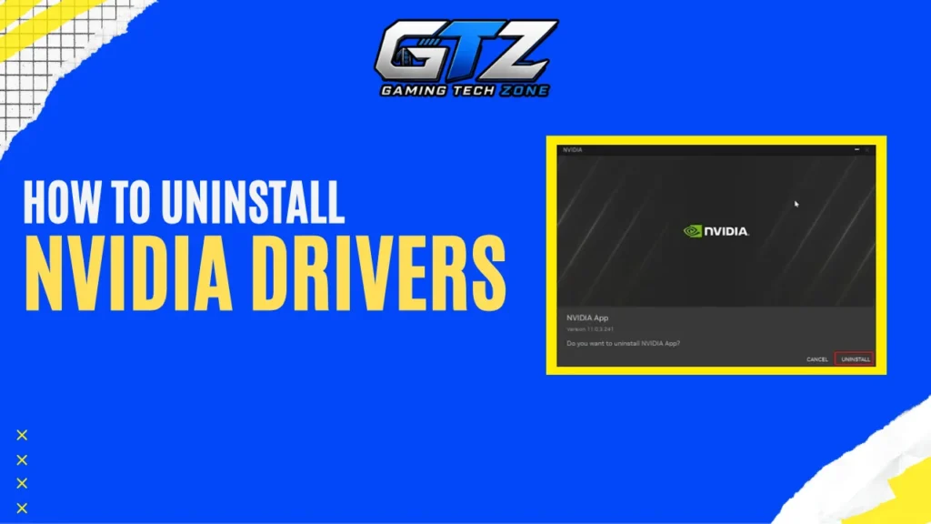 Windows PC showing NVIDIA driver uninstall options