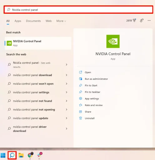 nvidia control panel
